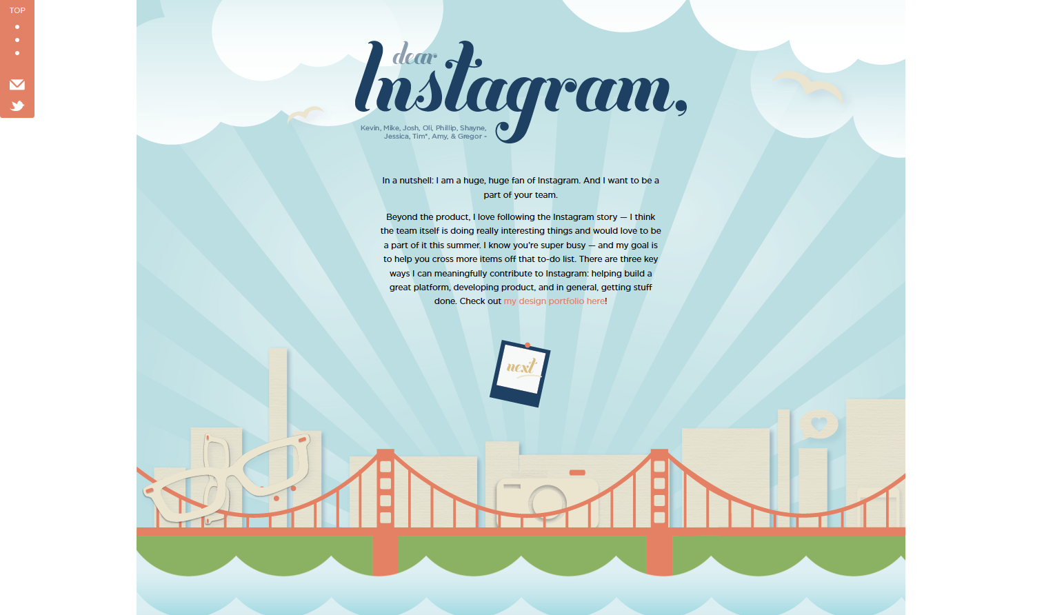 dearinstagram online cover letter