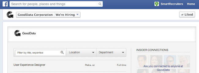 Facebook Recruiting App