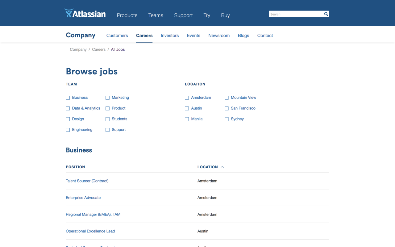 Atlassian Career Site