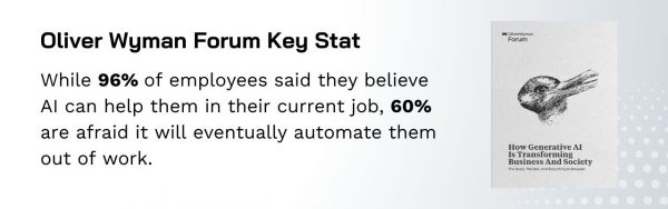 Key statistic on AI in recruitment from Oliver Wyman Forum