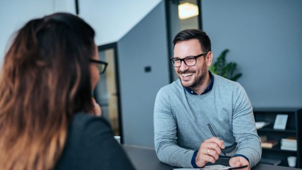 Hiring manager interviewing a candidate