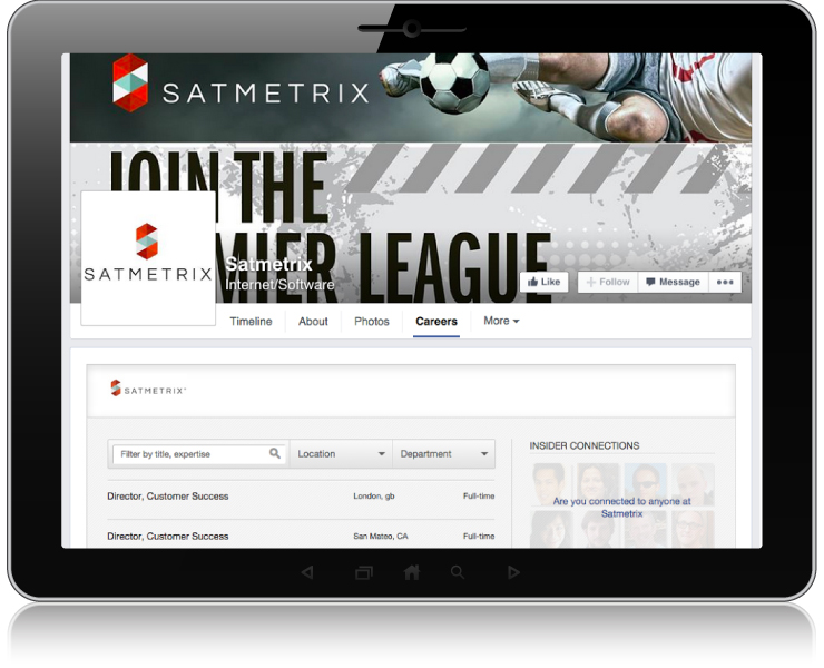 Easily add a social career site