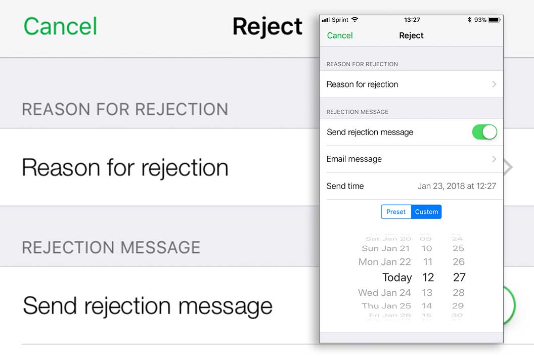 Mobile Rejection